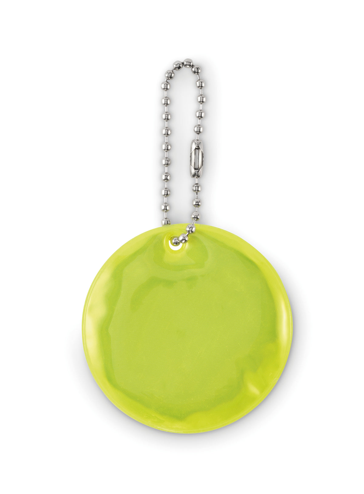GRIN – Round reflective keyring – Neon Yellow