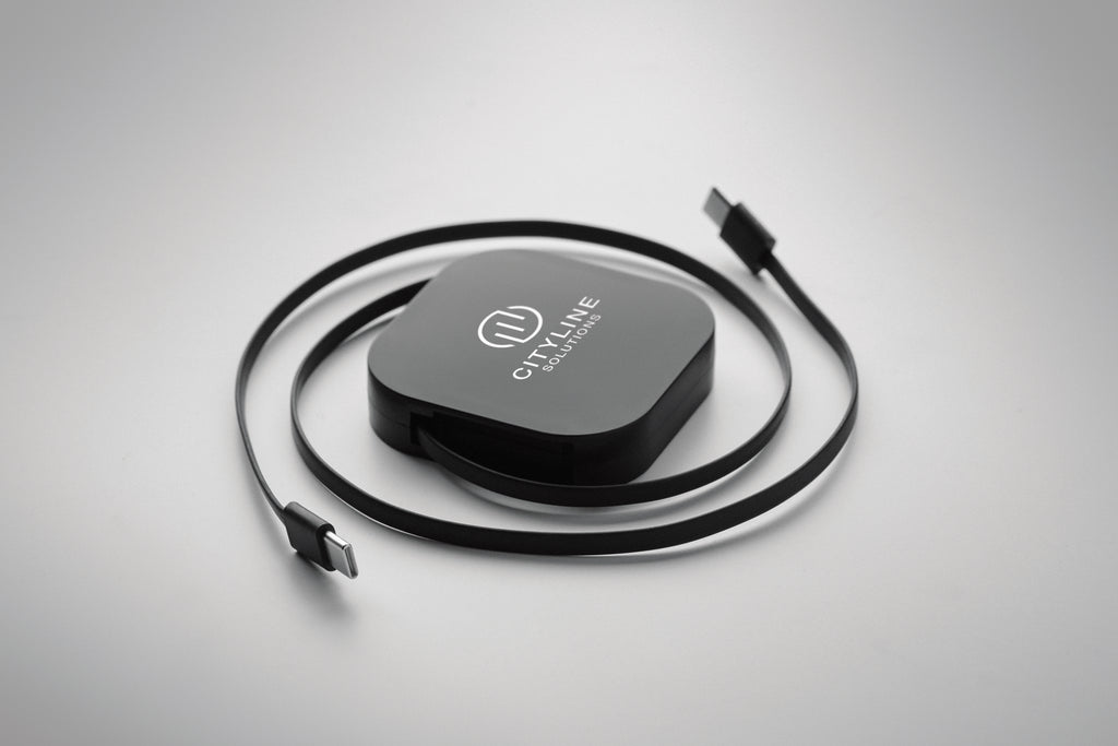 LINEA 100 – 100W retractable charging cable – item picture printed