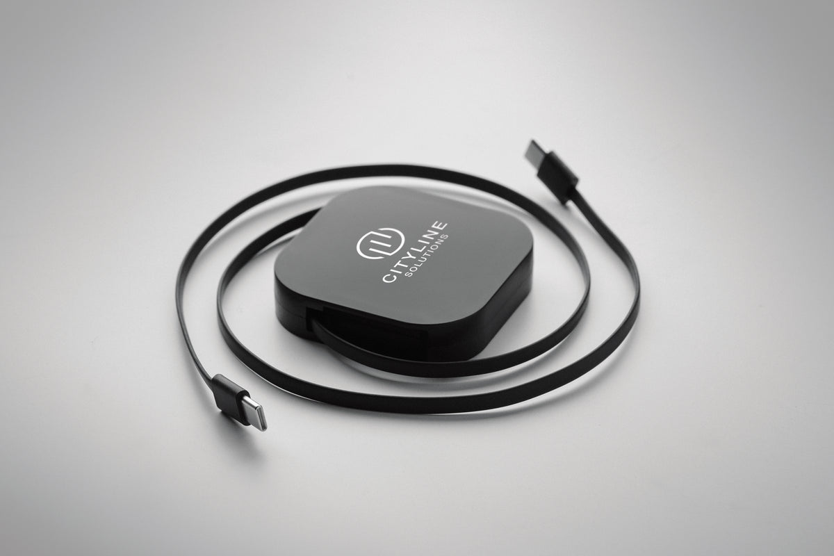 LINEA 100 – 100W retractable charging cable – item picture printed