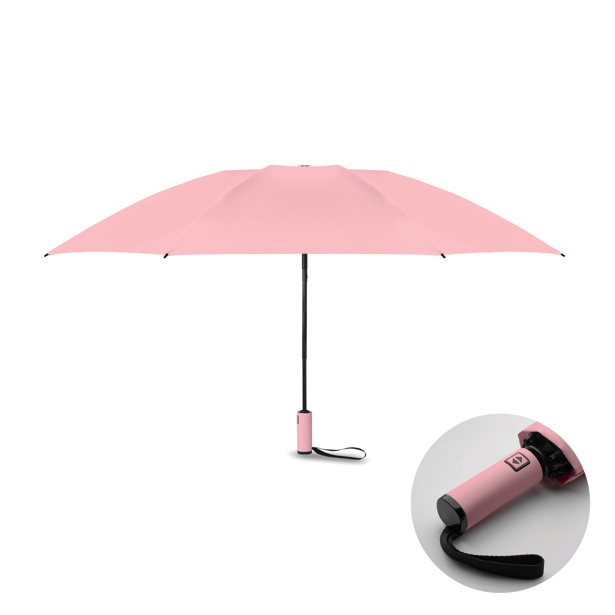 AGUMBE – 23 inch windproof umbrella – Baby Pink