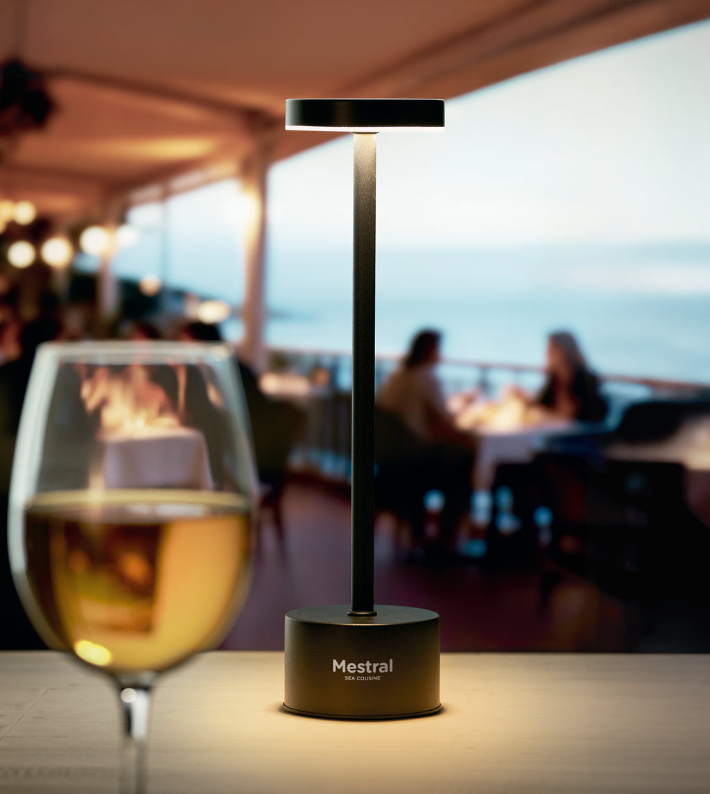 BISTRO – Aluminium table lamp – item picture printed