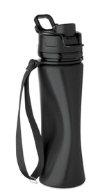 LETT – Foldable silicone sports bottle – item picture side