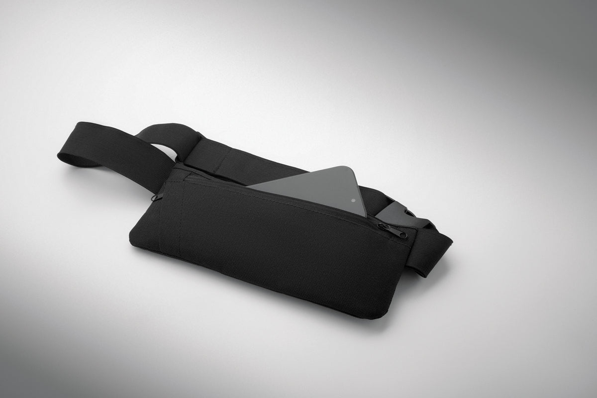 MODERATE – Sports waist bag 600D RPET – item picture open