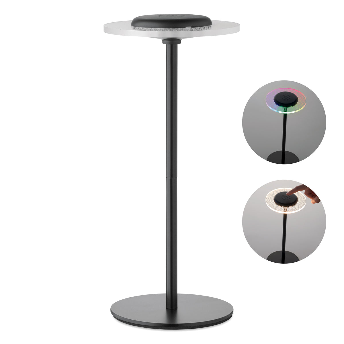 LOUNGE – Rechargeable iron table lamp – Black