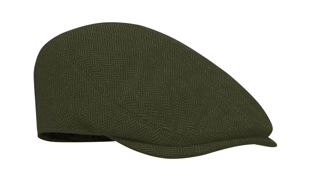 BLIND PEAK – Newsboy flat cap 335 gr/m² – Dark Green