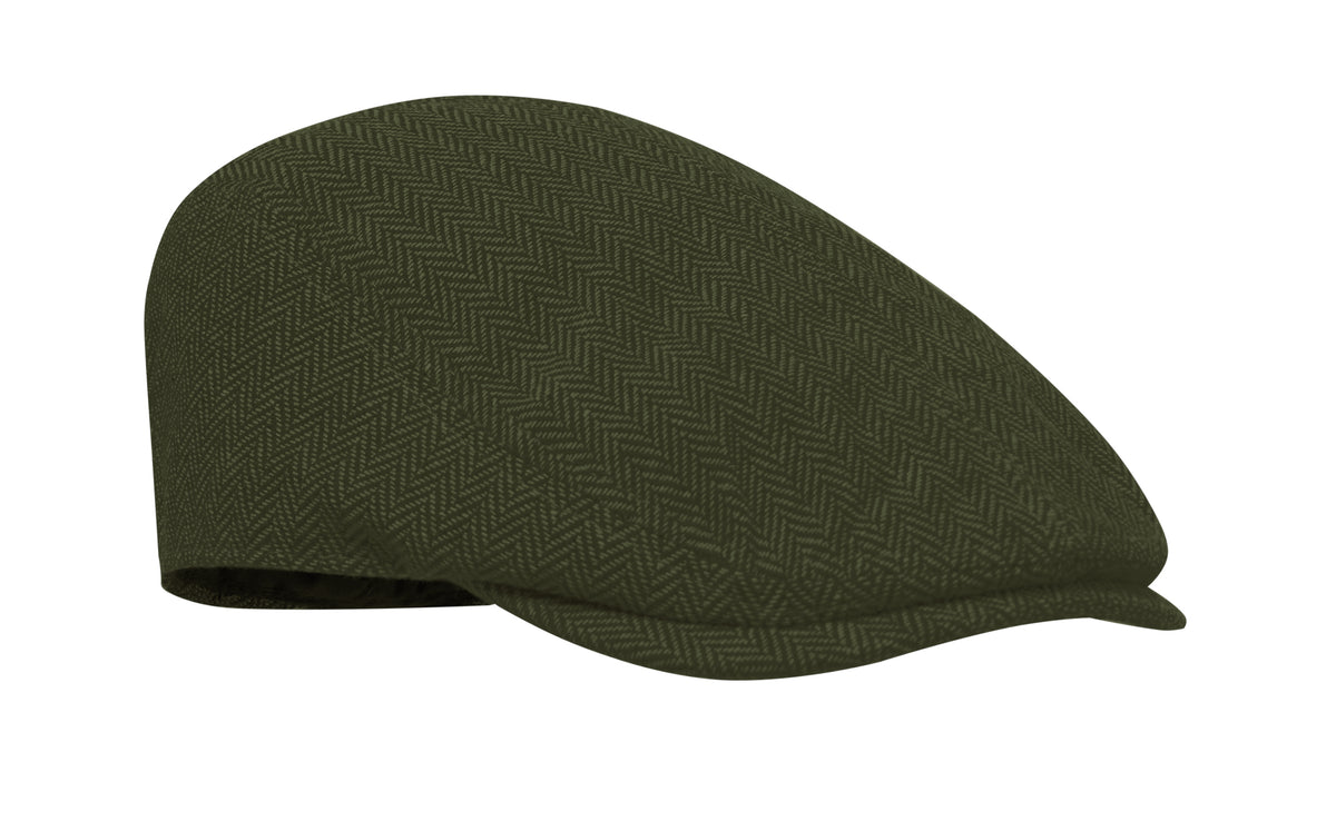 BLIND PEAK – Newsboy flat cap 335 gr/m² – Dark Green
