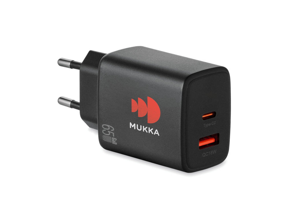 EXTEN – EU 2-pole wall adapter/charger – item picture printed