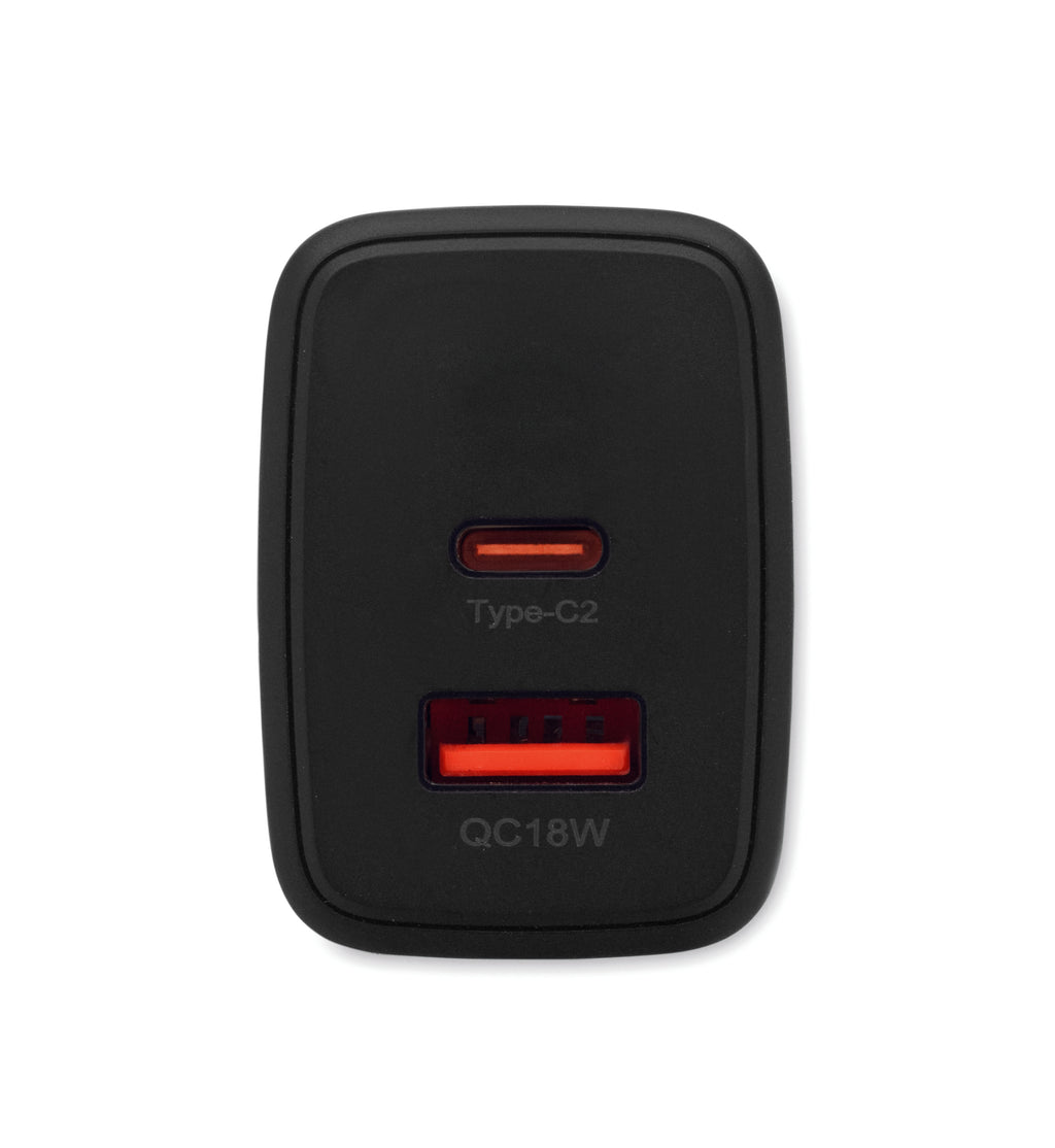 EXTEN – EU 2-pole wall adapter/charger – item picture top