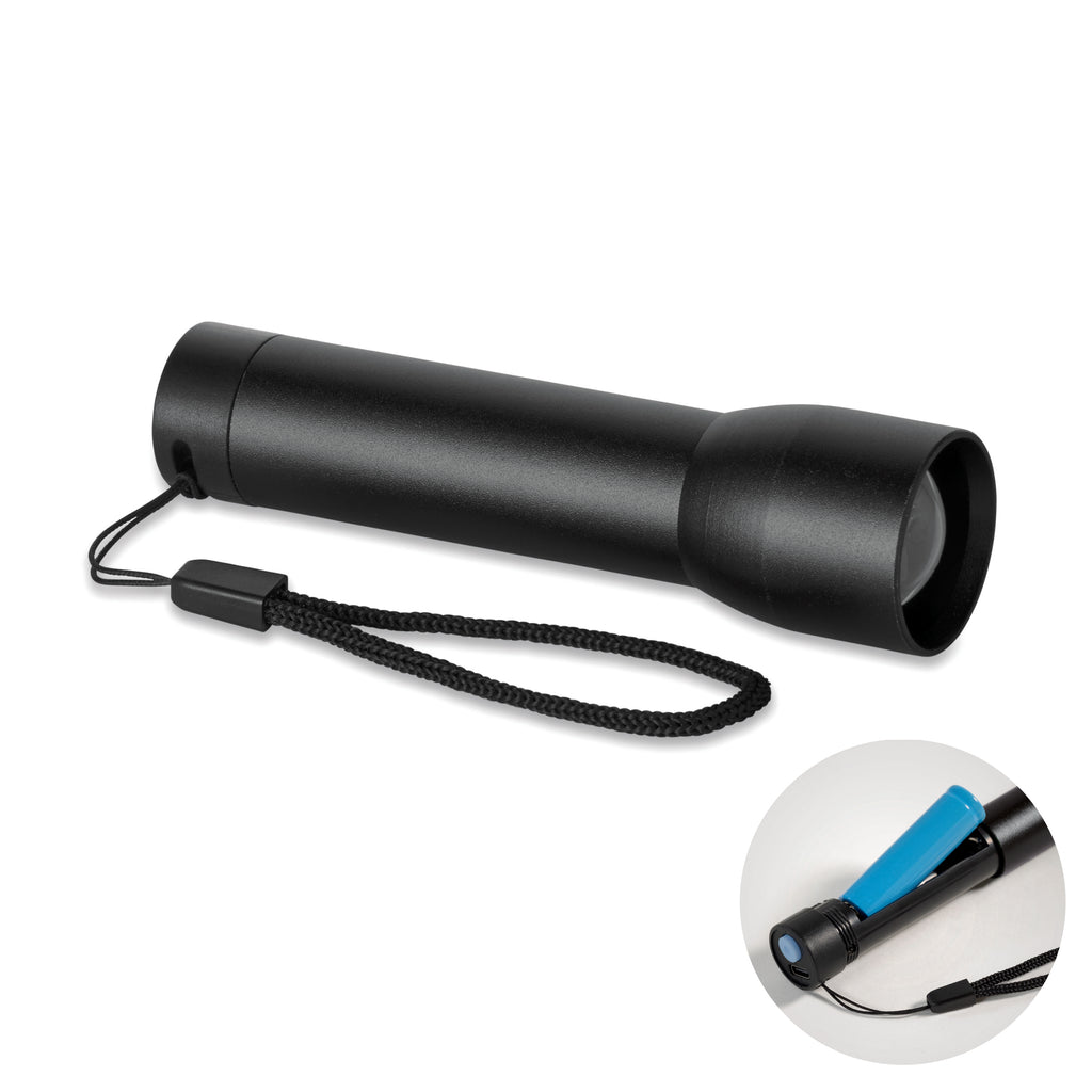 LUMEZO – Aluminium rechargeable torch – Black