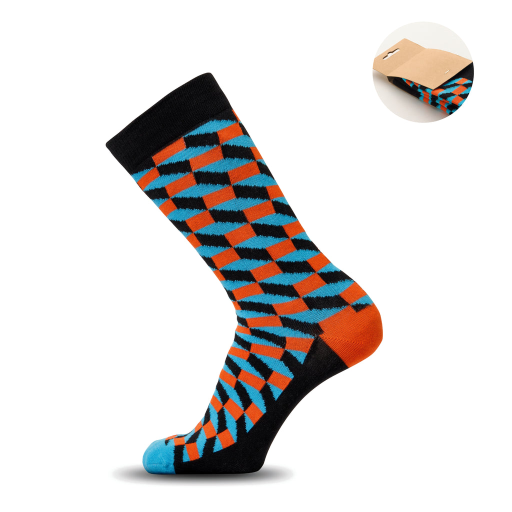 FUNNY M – Funny patterned socks – Orange