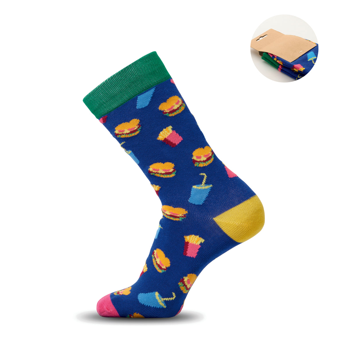FUNNY M – Funny patterned socks – Royal Blue
