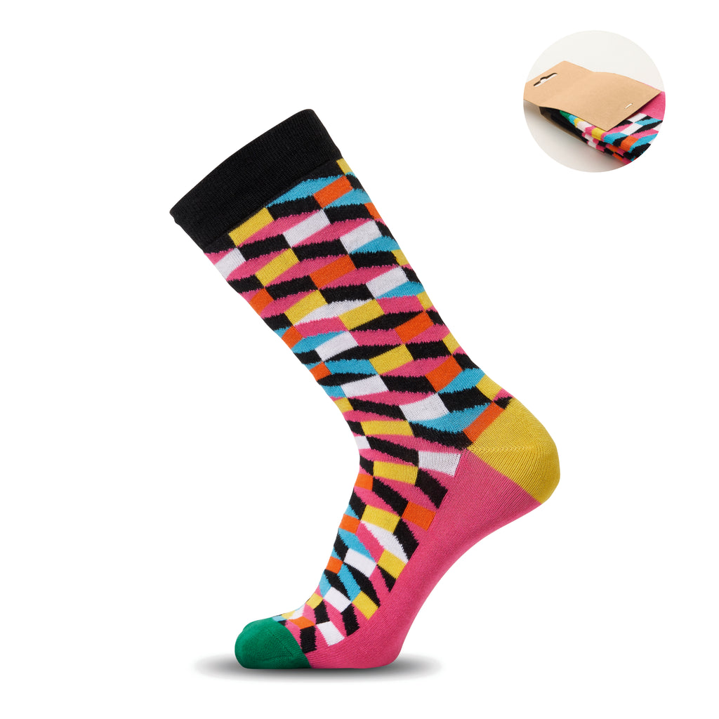 FUNNY M – Funny patterned socks – Fuchsia
