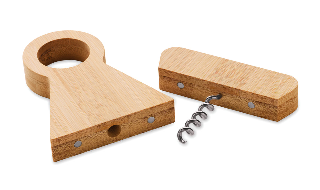 STANDTURN – Bamboo bottle stand & opener – item picture back