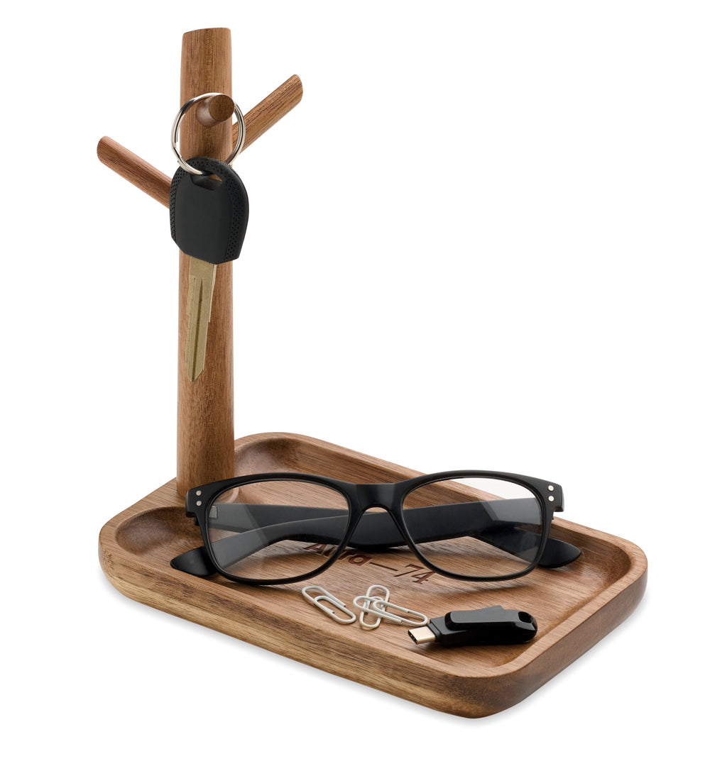 BRANCA – Acacia wood key tray holder – item picture 2