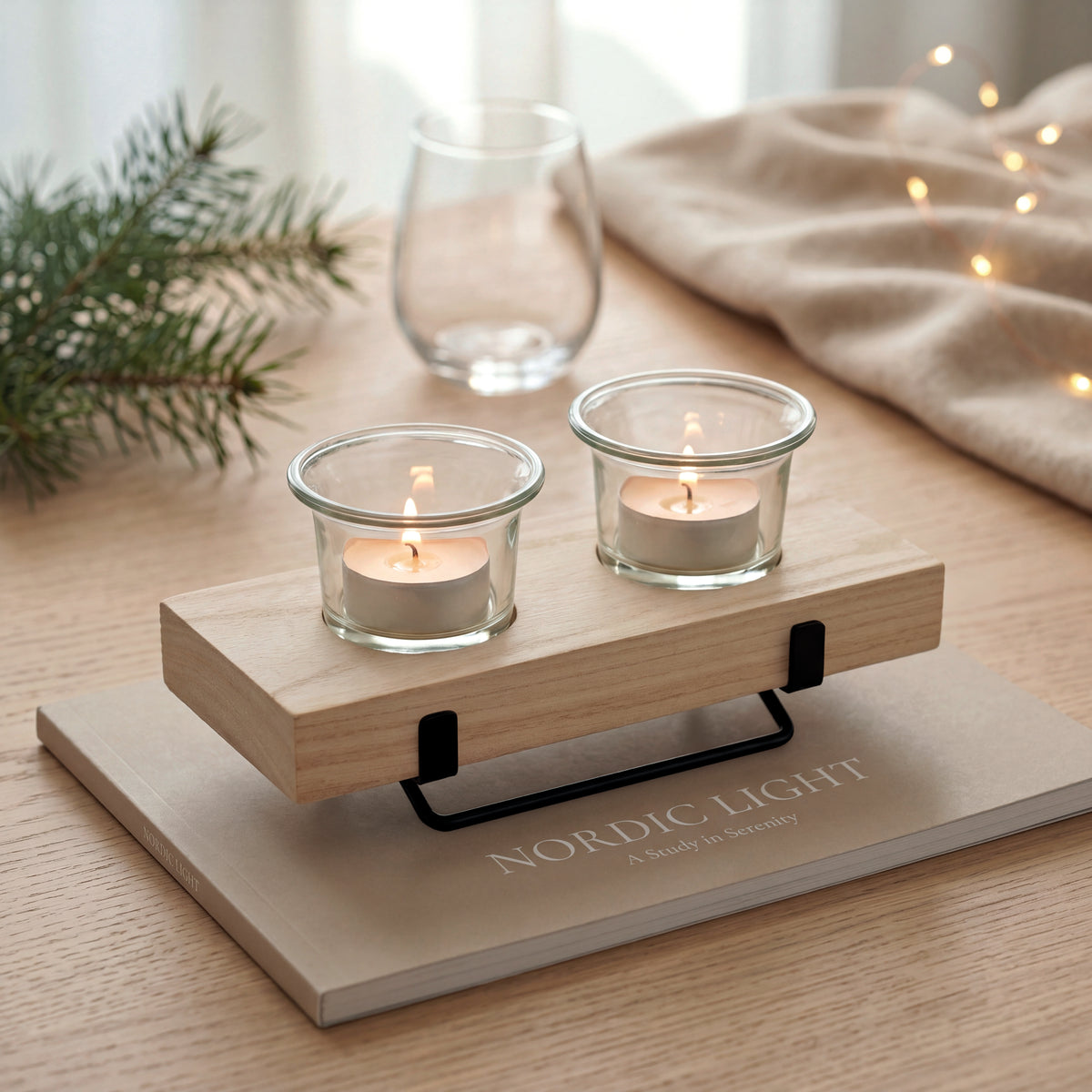 IRONDLE – Tea light holder set with stand – item ambiant picture