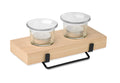 IRONDLE – Tea light holder set with stand – Wood