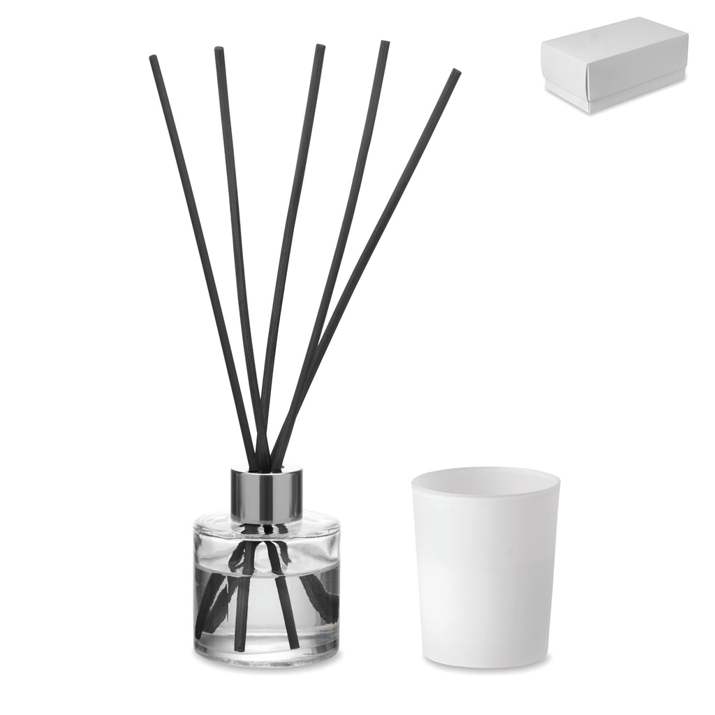 KALOMA SET – Vanilla diffuser & candle set – White