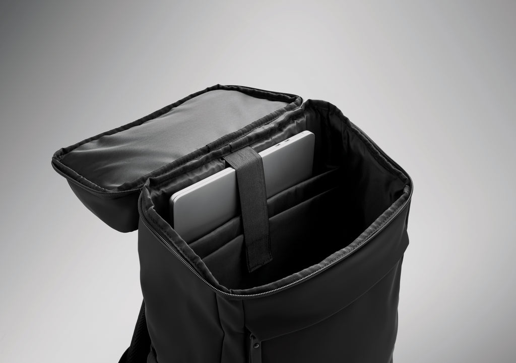 BOULDER – 15" PU laptop backpack – item picture open