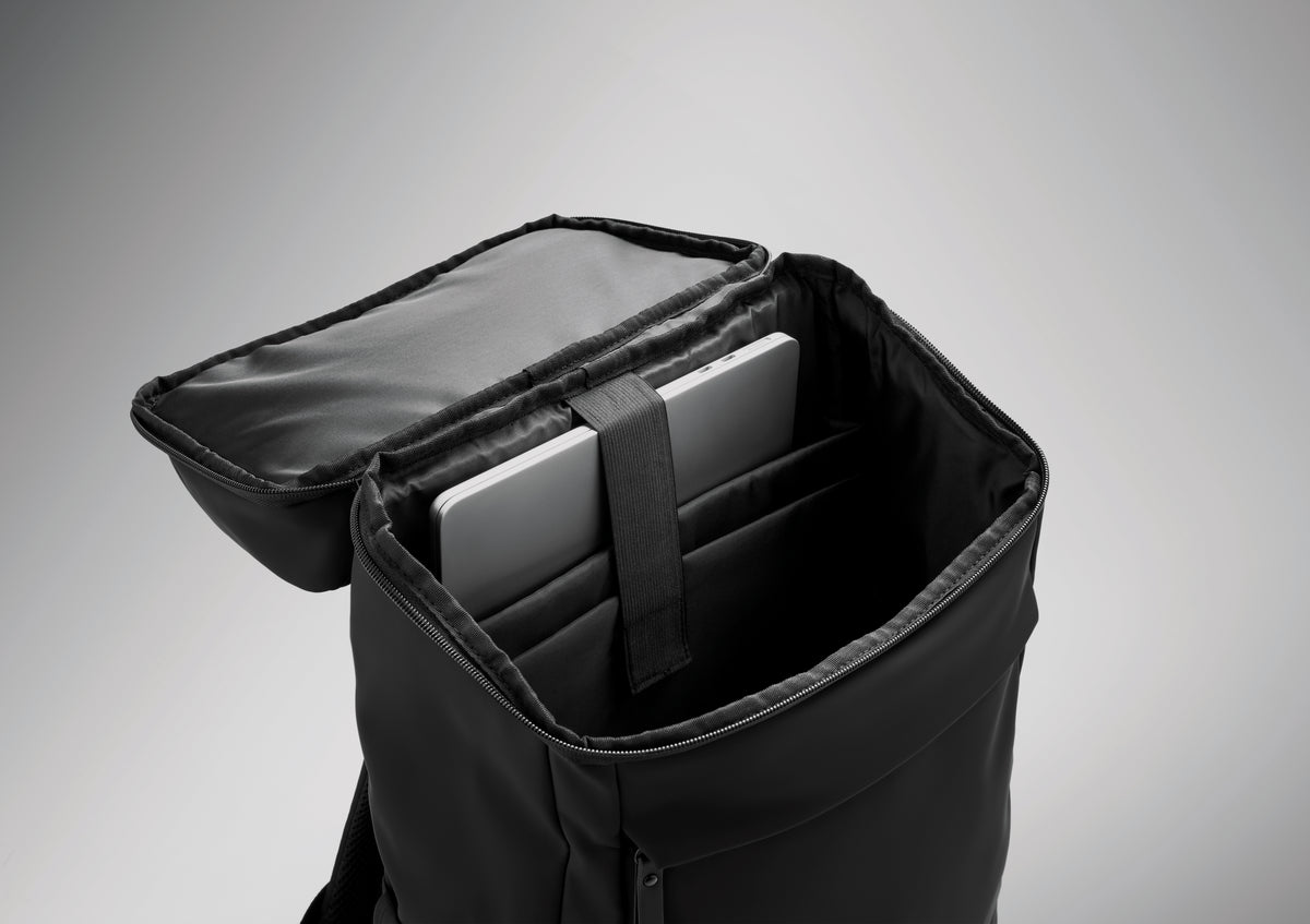 BOULDER – 15" PU laptop backpack – item picture open