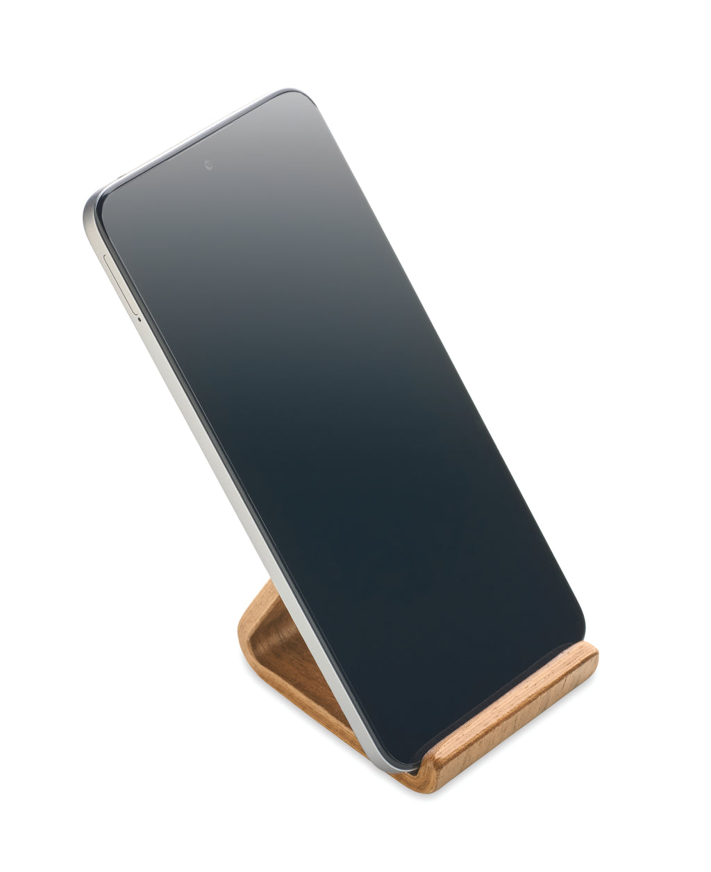HOLD – Walnut wood phone stand – item picture back