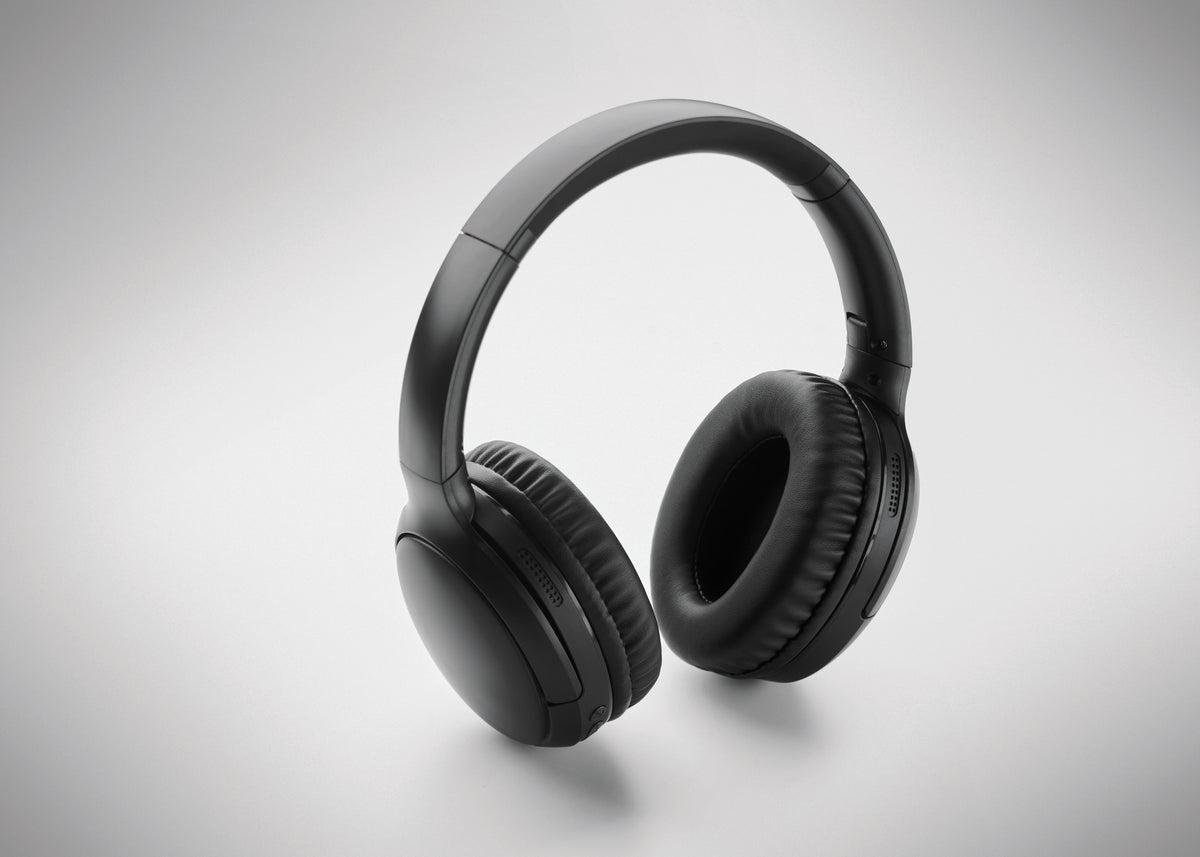 ECHO – Foldable headphones in pouch – item picture open