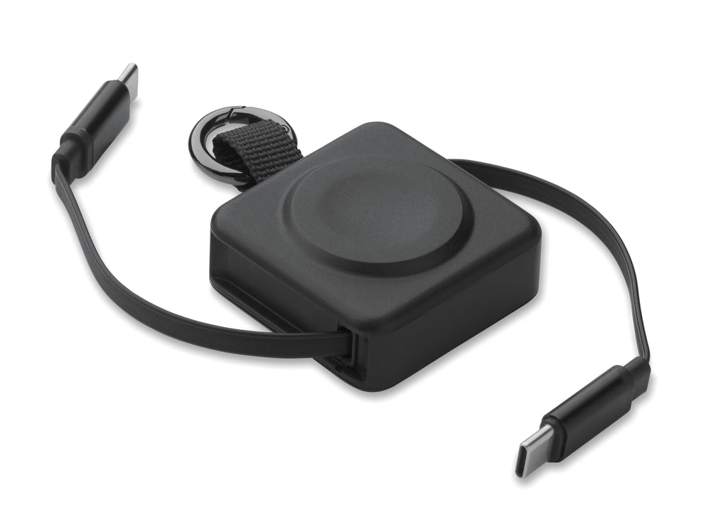 SKILFUL – Retractable 100W USB-C cable – Black
