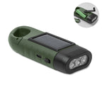 CRANCH – Solar torch with dynamo crank – Dark Green