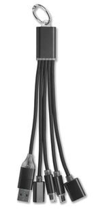 HUBLUE – 5-in-1 charging cable keyring – item picture back