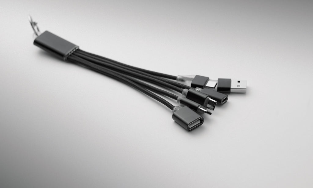 HUBLUE – 5-in-1 charging cable keyring – item detail picture