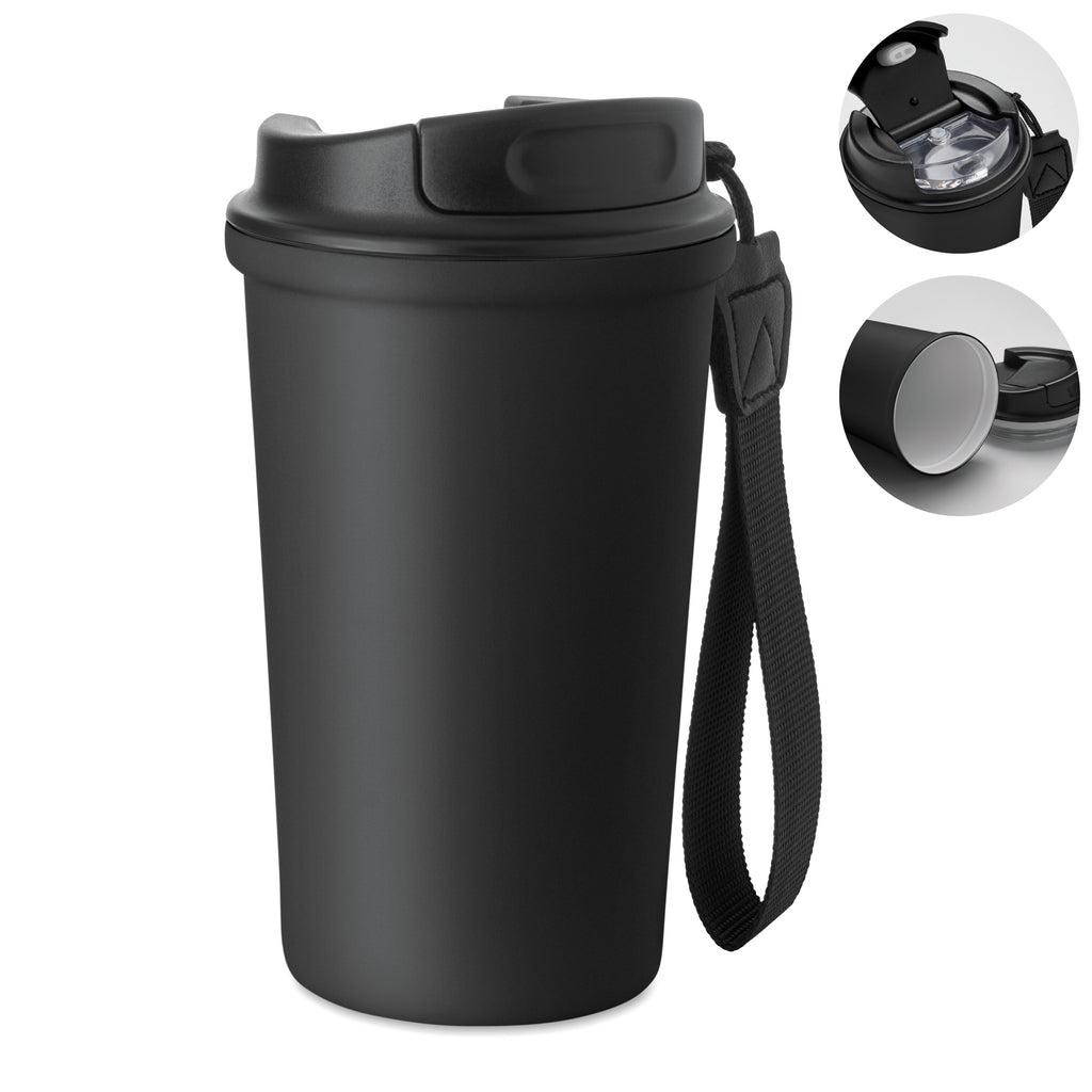 NAKANO – Recycled steel tumbler 400ml – Black