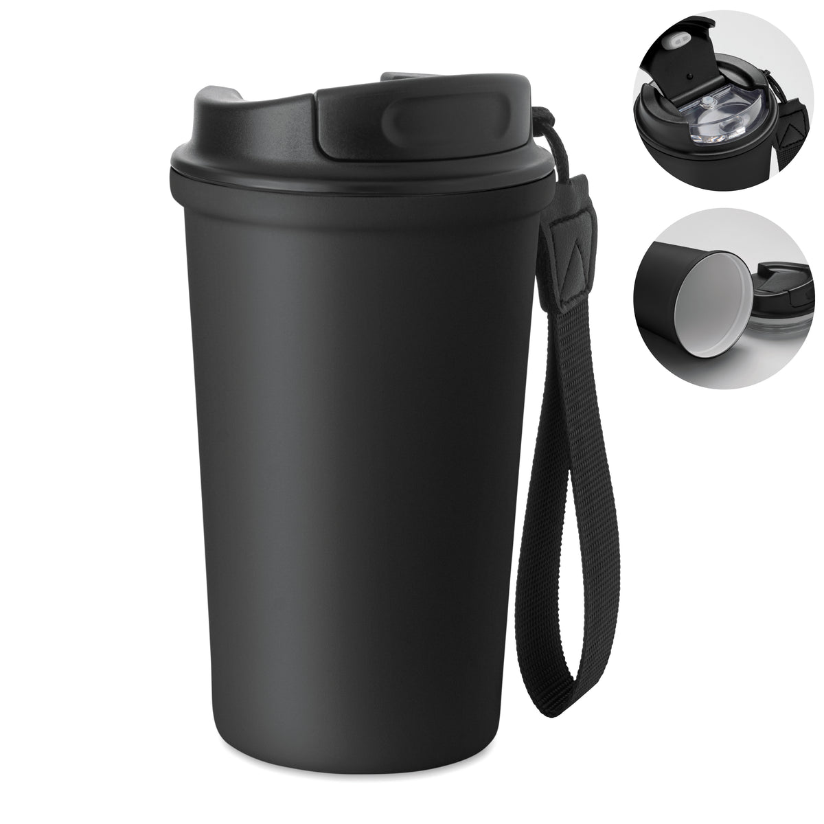 NAKANO – Recycled steel tumbler 400ml – Black