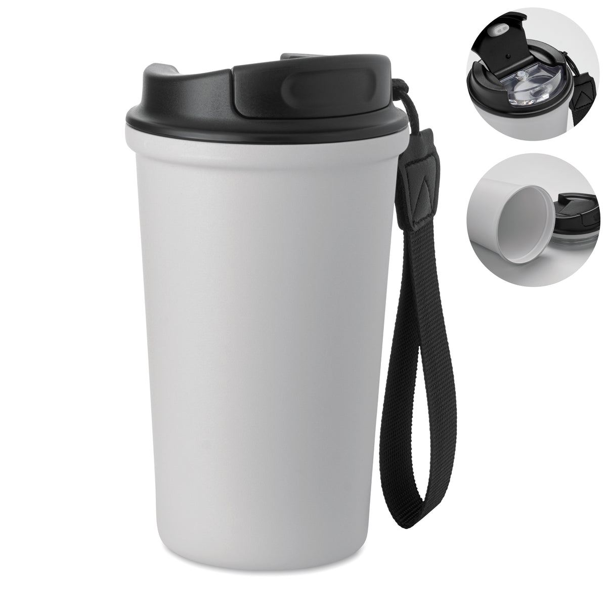 NAKANO – Recycled steel tumbler 400ml – White