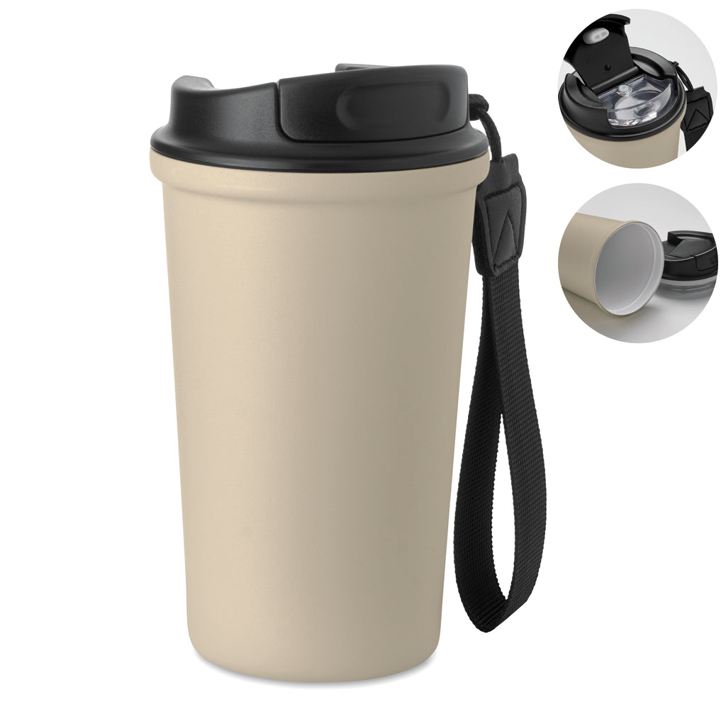 NAKANO – Recycled steel tumbler 400ml – Beige