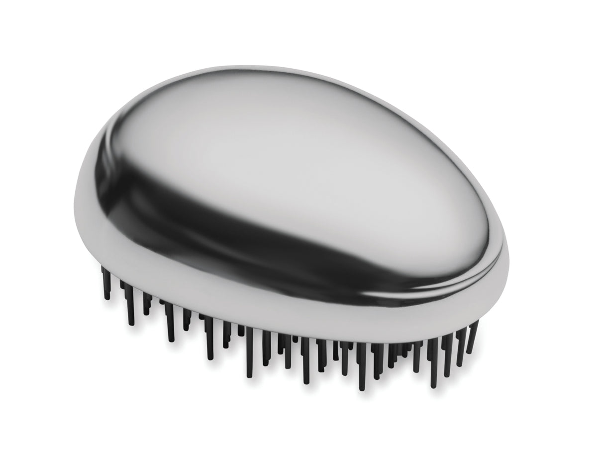 BRUSH – Anti-tangle hairbrush – Shiny Silver