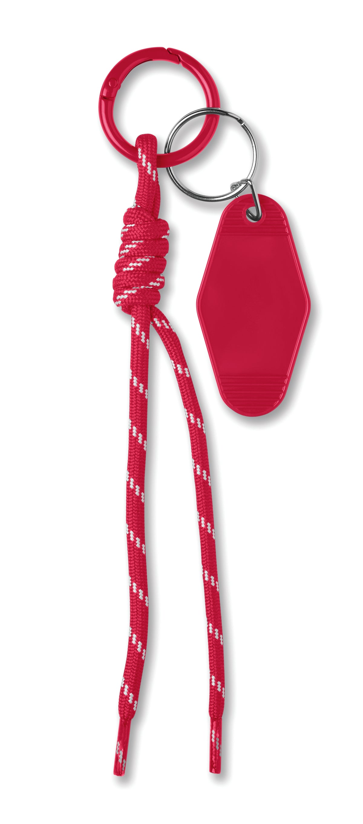 KEYBRAID – Braided rope with tag keyring – Red