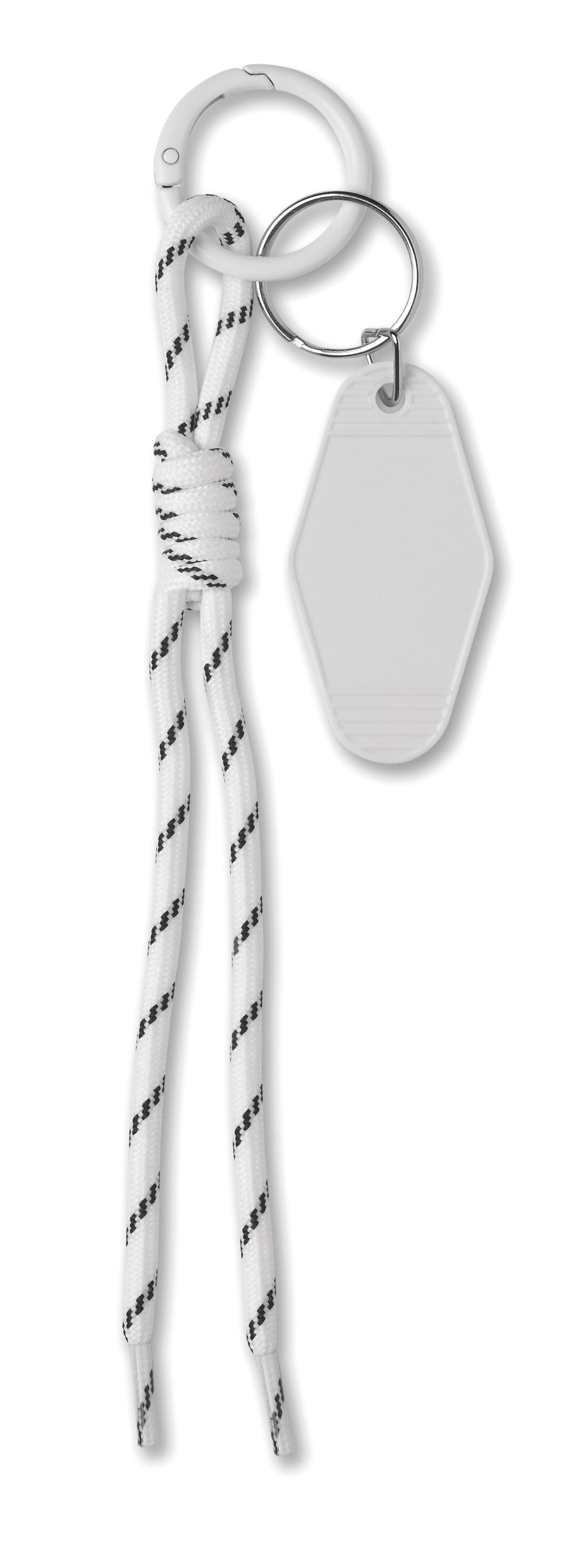 KEYBRAID – Braided rope with tag keyring – White