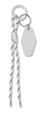 KEYBRAID – Braided rope with tag keyring – White