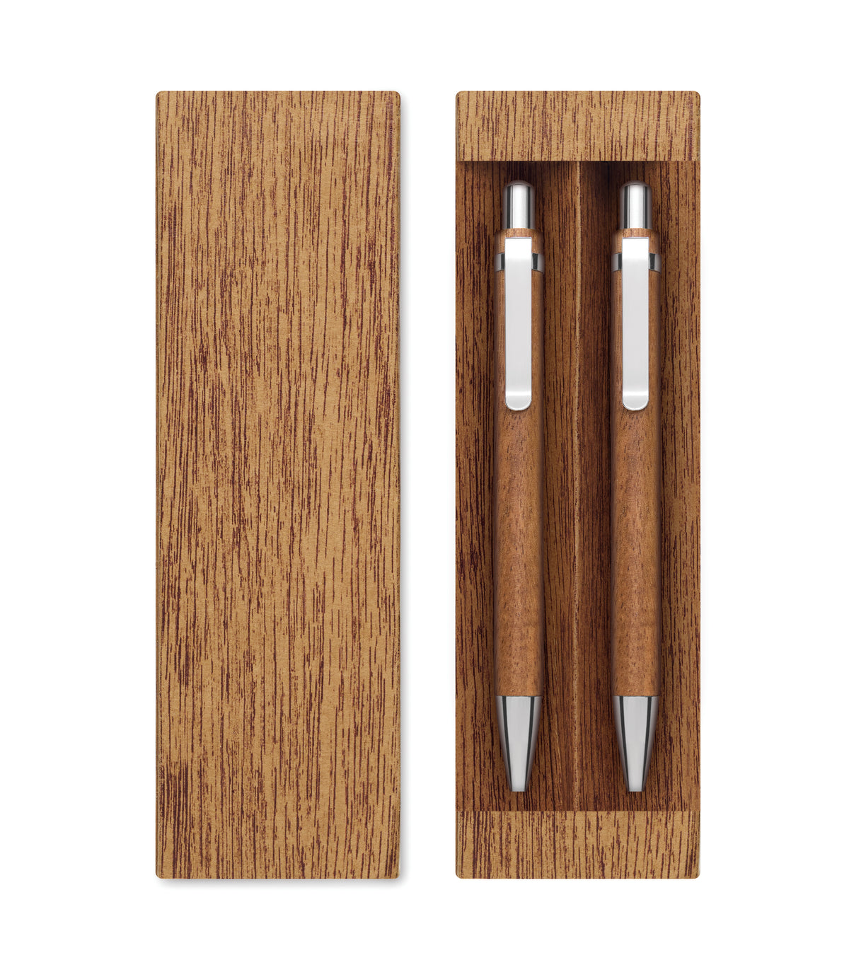 JAKARTA SET – Acacia wood pen and pencil set – item picture back