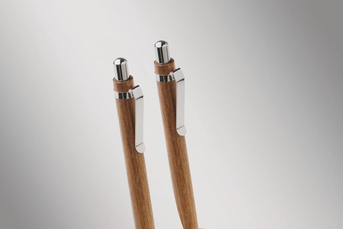 JAKARTA SET – Acacia wood pen and pencil set – item detail picture