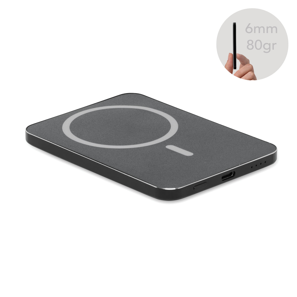 SLIMVOLT – Slim magnetic power bank 20W – Black