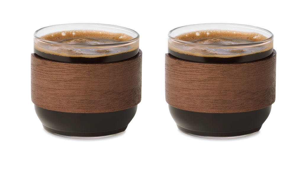 BOGOTA SET – Coffee glass set walnut grip – item picture back