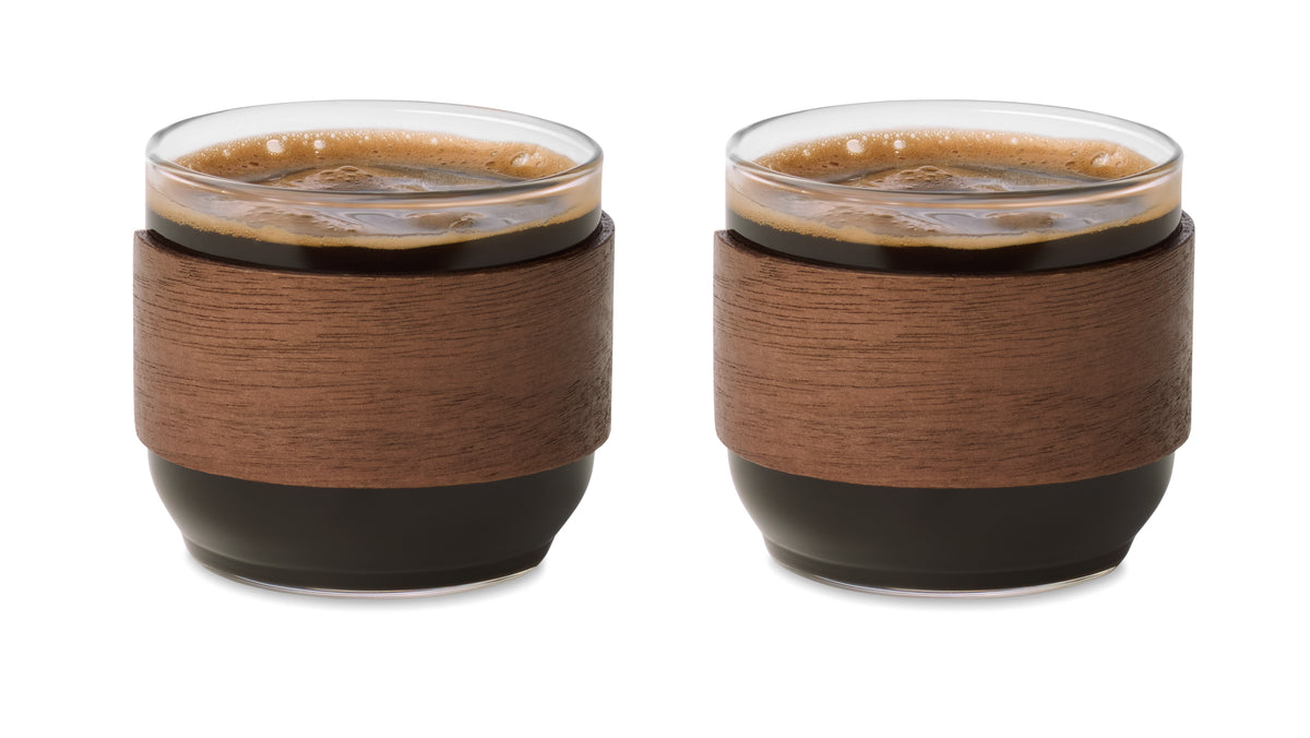 BOGOTA SET – Coffee glass set walnut grip – item picture back