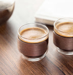 BOGOTA SET – Coffee glass set walnut grip – item picture 1