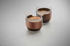 BOGOTA SET – Coffee glass set walnut grip – item picture top