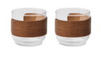 BOGOTA SET – Coffee glass set walnut grip – Wood