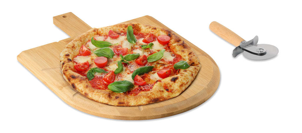 NAPOLITANA – Bamboo pizza board & cutter – item picture back