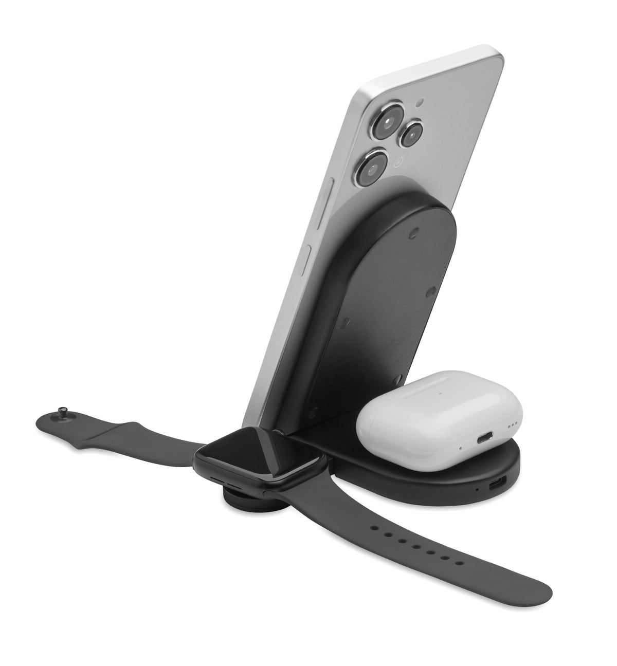 ELASTI – Foldable 3-in-1 charger 15W – item picture open