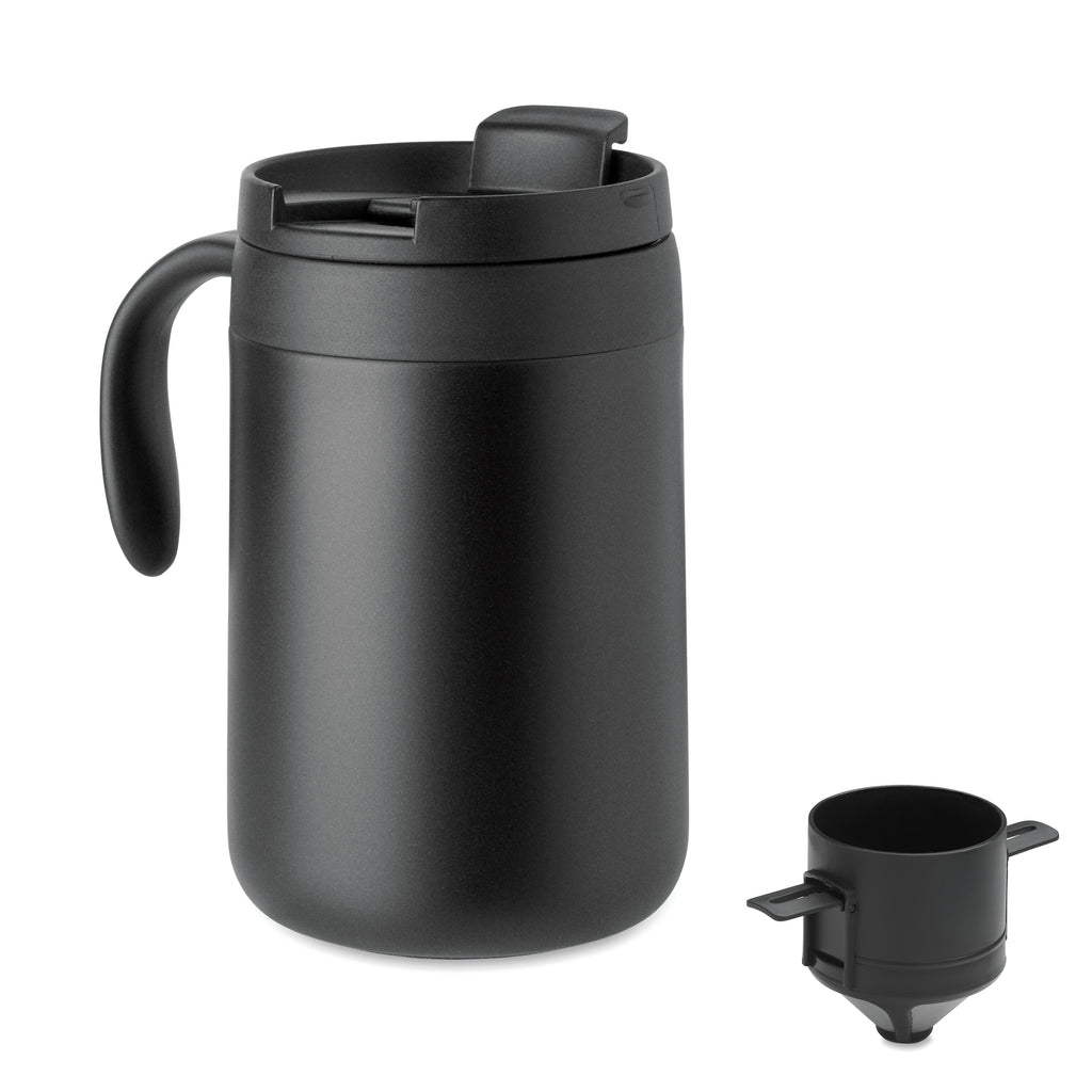 CAFETITO – Double wall mug coffee filter – Black