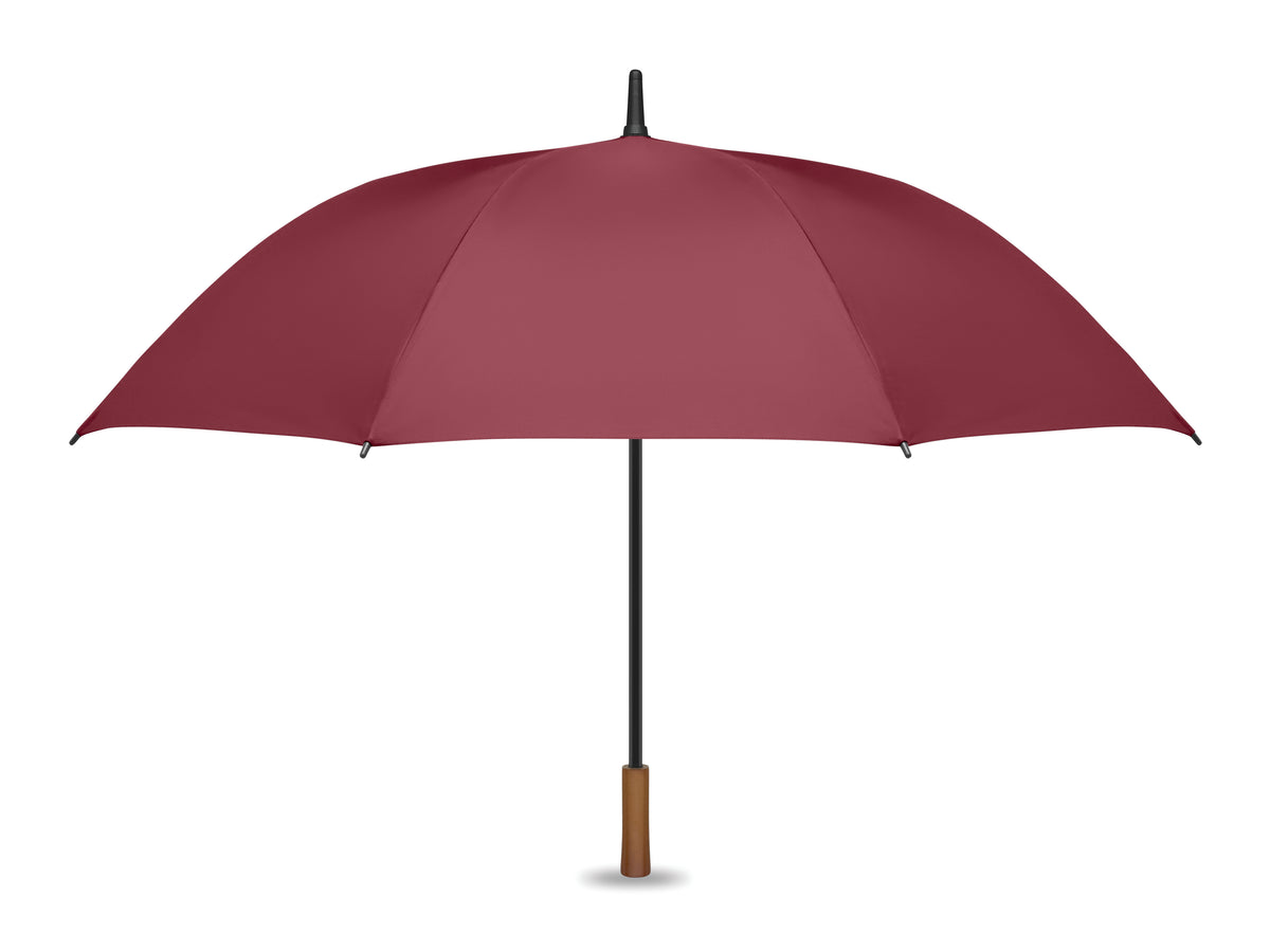 RAYNA – 27" auto umbrella wood handle – Burgundy