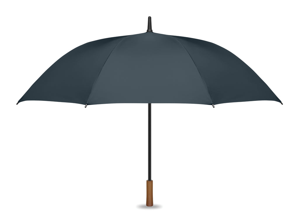 RAYNA – 27" auto umbrella wood handle – Blue